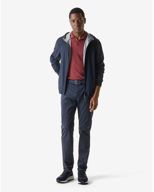 Corneliani Blue Garment-Dyed Stretch Cotton Jeans for men