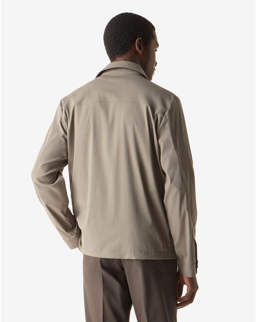 Corneliani Gray Technical Wool Overshirt for men