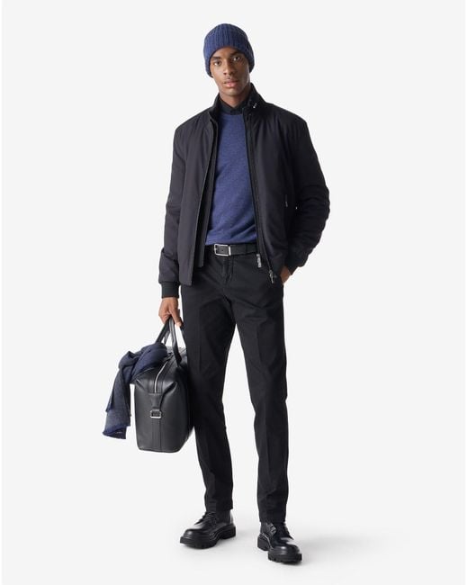 Corneliani Blue Stretch Gabardine Chinos for men