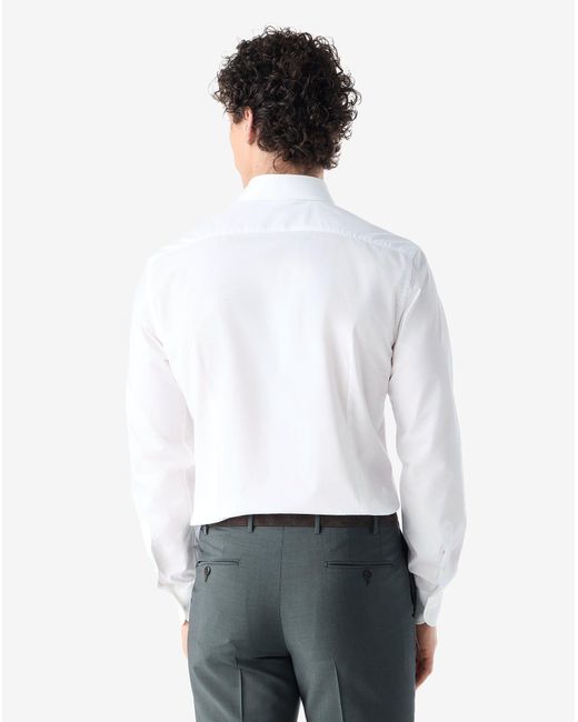 Corneliani White Popeline Cotton Shirt for men