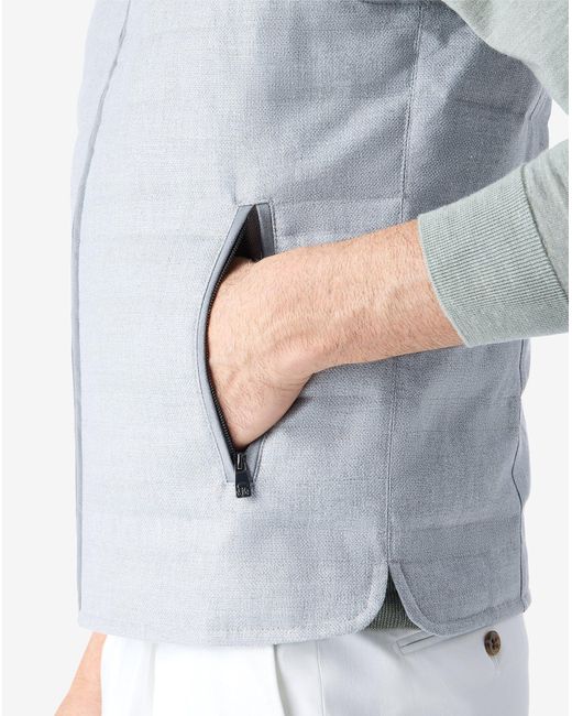 Corneliani Blue Reversible Padded Waistcoat for men