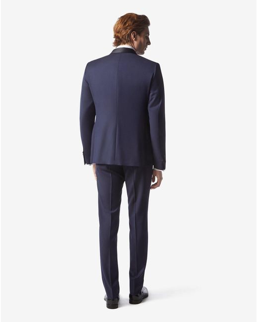 Corneliani Blue S120's Wool Sablé Tuxedo for men