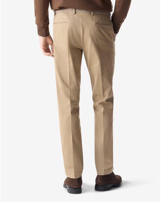 Corneliani Natural Stretch Gabardine Chinos for men