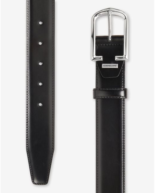 Corneliani White Leather Belt for men