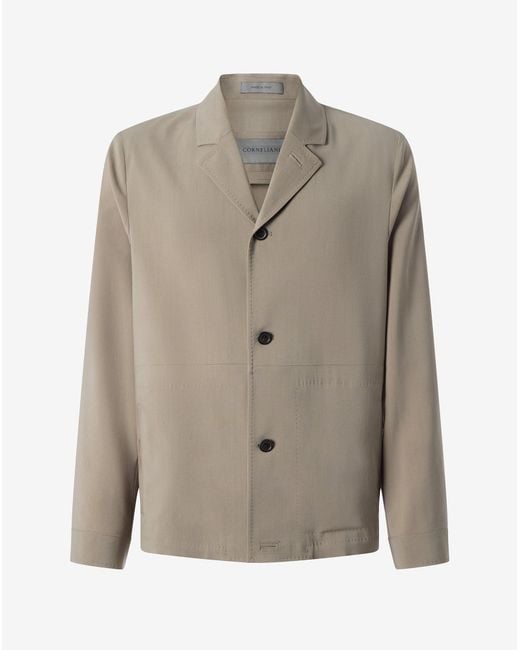 Corneliani Natural Stretch 120's Wool Overshirt for men