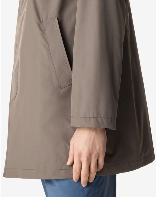 Corneliani Brown Dark Trench Coat Made From Technical Poplin for men