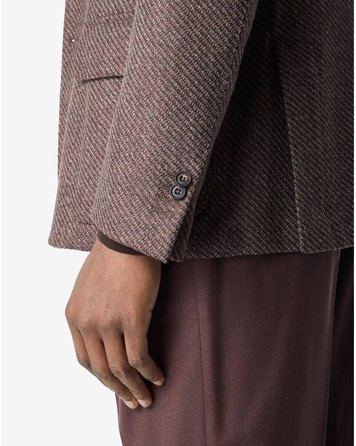 Corneliani Brown Burned Earth Wool, Silk And Cashmere Jacket for men