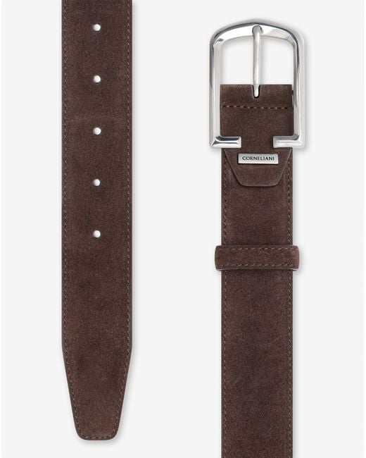 Corneliani Brown Suede Belt for men
