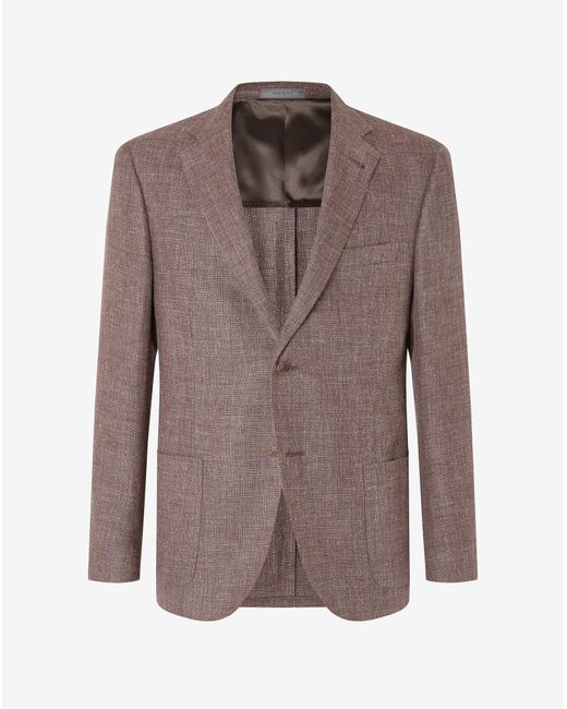 Corneliani Brown Hopsack Jacket for men