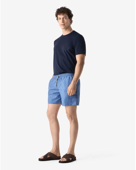 Corneliani Blue Short Boxer Swimming Trunks for men