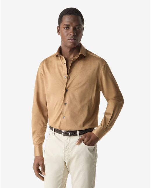 Corneliani Natural Light Jersey Shirt for men