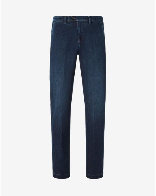 Corneliani Blue Denim Chino Trousers for men