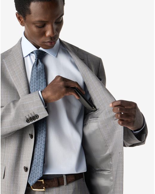Corneliani Gray Naturally Stretch Wool Suit for men