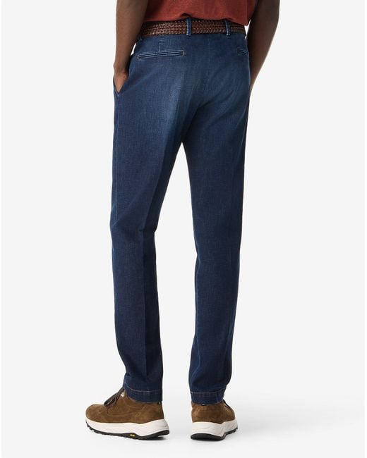 Corneliani Blue Denim Chino Trousers for men