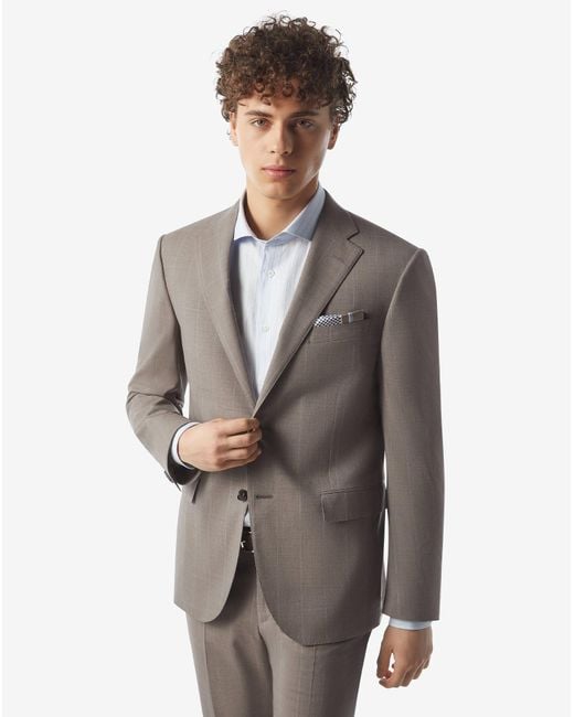 Corneliani Gray Stretch Wool Suit for men