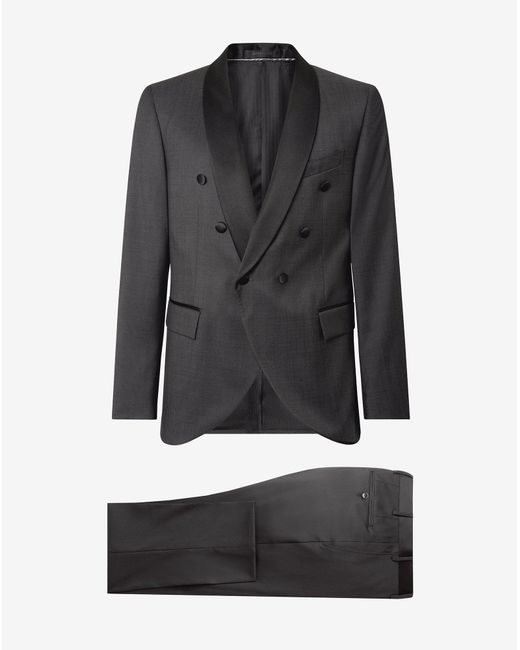 Corneliani Black Dark Pure Wool Tuxedo for men