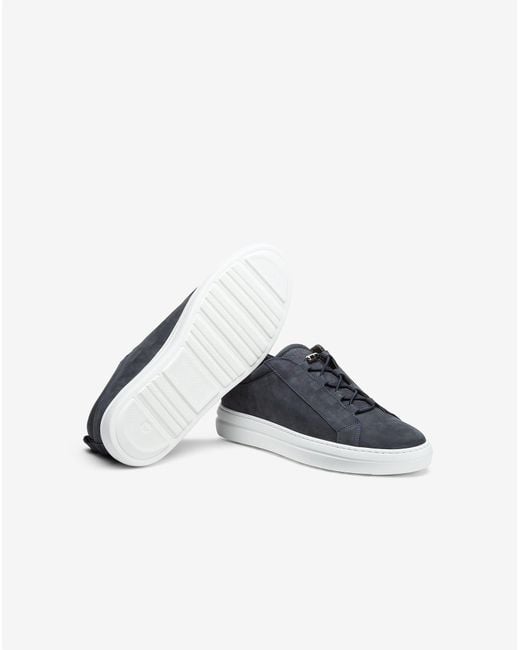 Corneliani Blue Nabuk Trainers for men