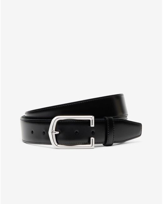 Corneliani White Leather Belt for men