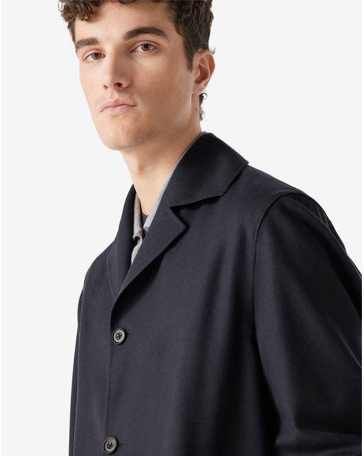 Corneliani Blue 160's Wool Overshirt for men