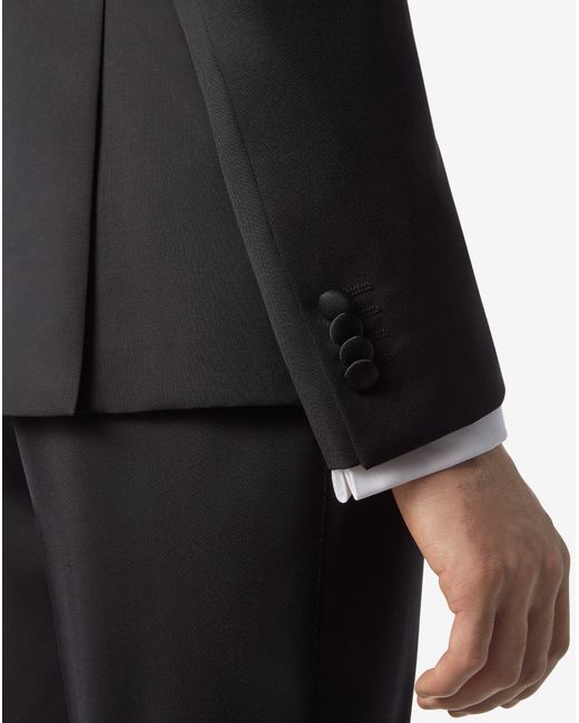 Corneliani Black 130's Wool Twill Tuxedo for men