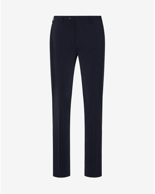 Corneliani Blue 120's Stretch Wool Trousers for men