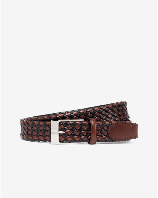 Corneliani Brown Braided Leather Belt for men