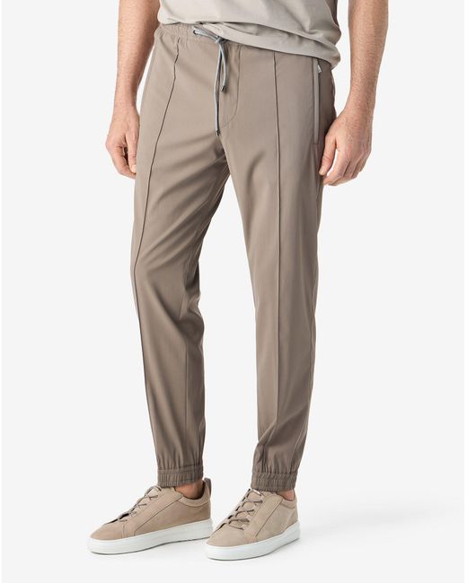 Corneliani Gray Dark Technical Wool Joggers for men