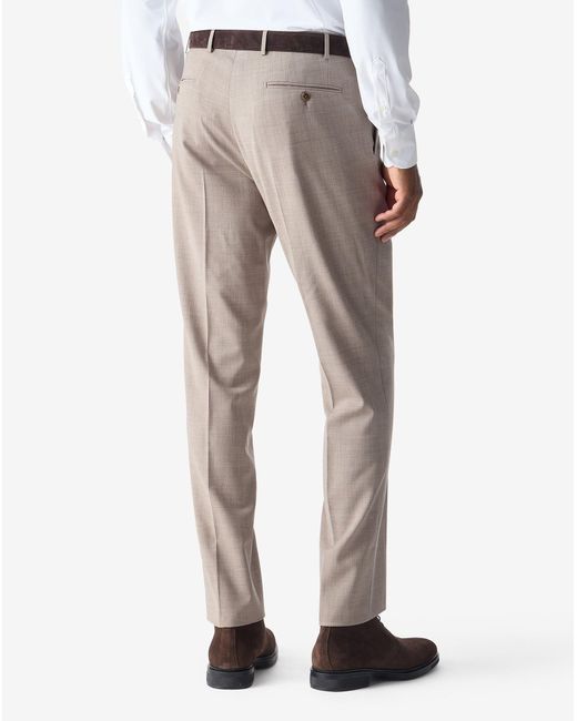 Corneliani Gray Stretch Wool Bengaline Trousers for men