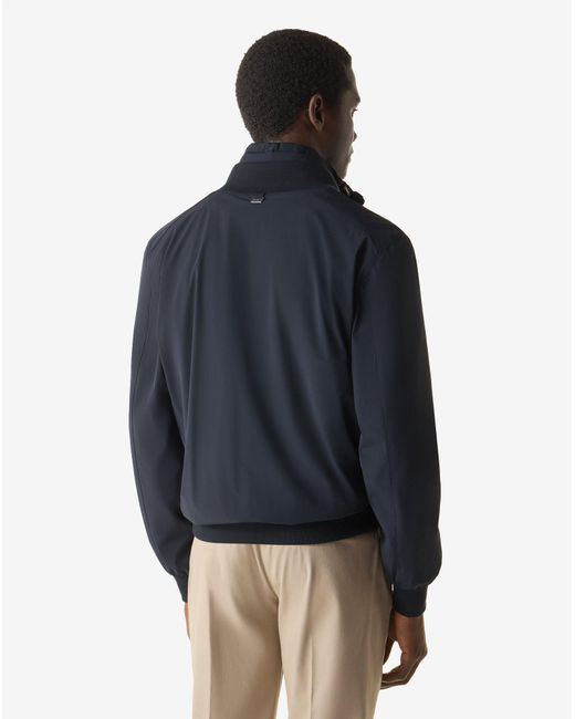 Corneliani Blue Stretch Technical Fabric Jacket With Inner Vest for men