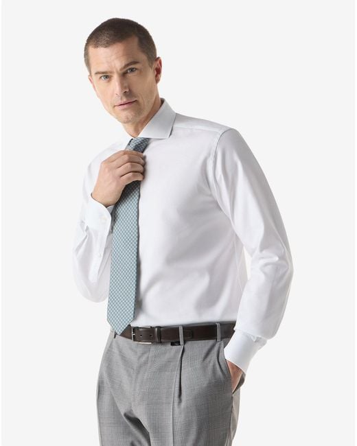 Corneliani White Royal Oxford Cotton Shirt for men