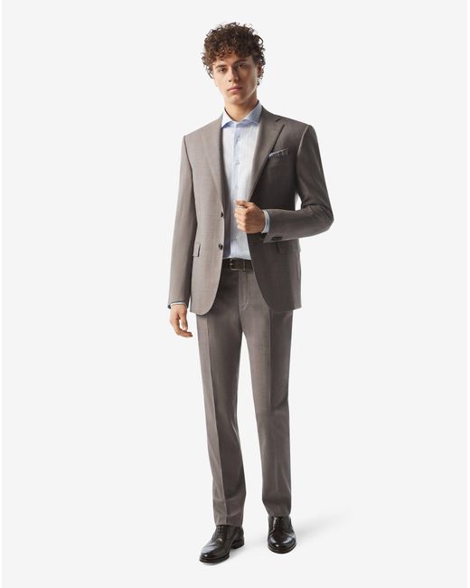 Corneliani Gray Stretch Wool Suit for men