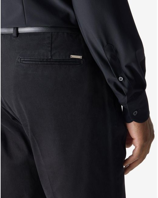 Corneliani Blue Stretch Gabardine Chinos for men