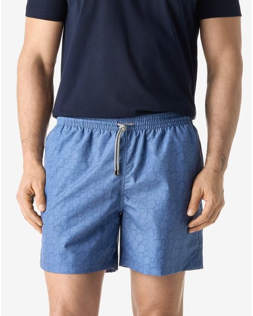 Corneliani Blue Short Boxer Swimming Trunks for men