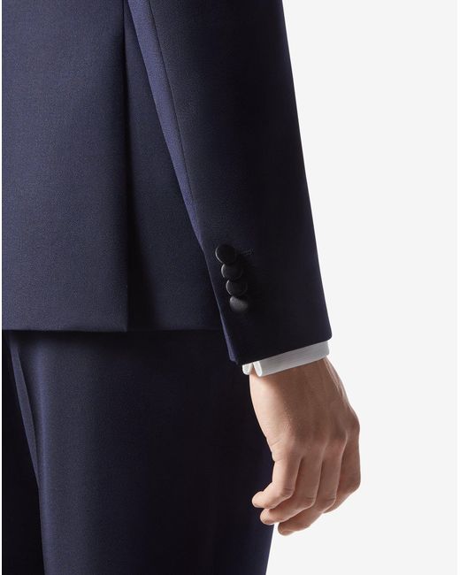 Corneliani Blue S120's Wool Sablé Tuxedo for men