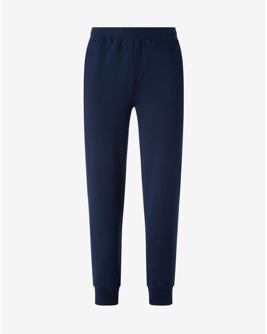 Corneliani Blue Lightweight Fleece Joggers for men