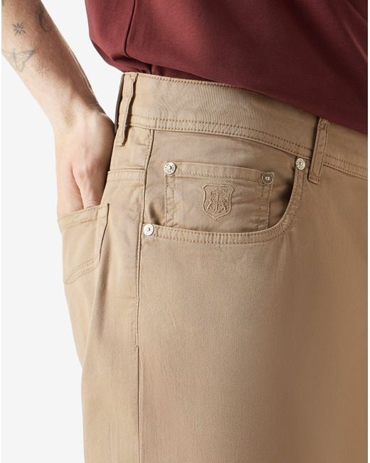 Corneliani Natural Garment-Dyed Stretch Cotton Jeans for men