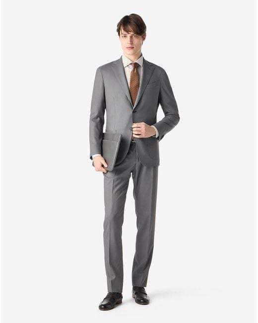 Corneliani Gray Naturally Stretch Wool Suit for men