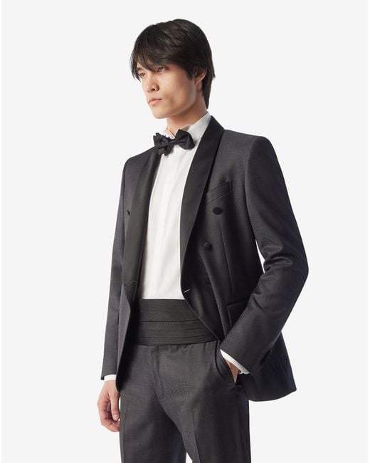 Corneliani Black Dark Pure Wool Tuxedo for men