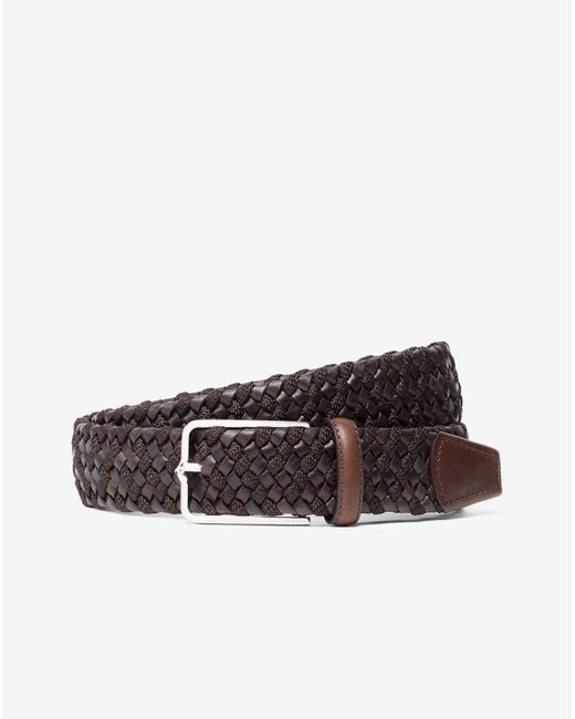 Corneliani White Braided Leather Belt for men