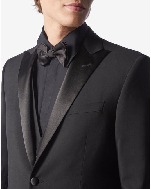 Corneliani Black Wool And Mohair Tuxedo for men
