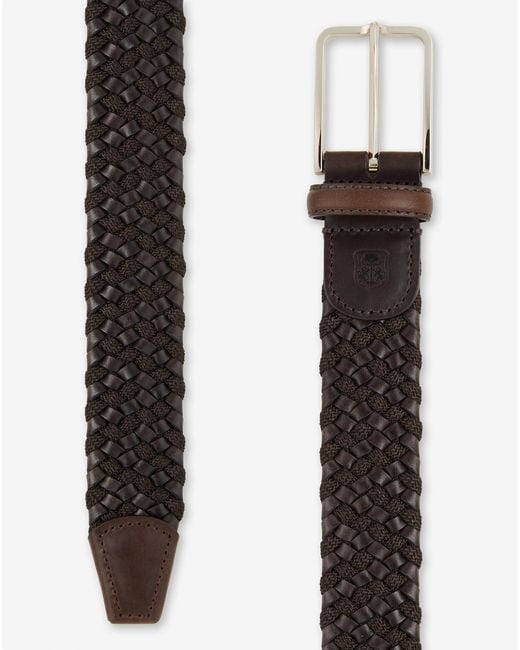 Corneliani White Braided Leather Belt for men