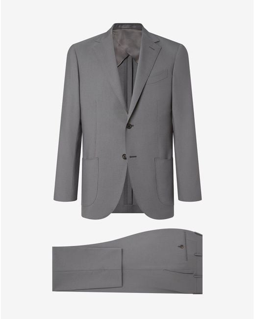Corneliani Gray Naturally Stretch Wool Suit for men