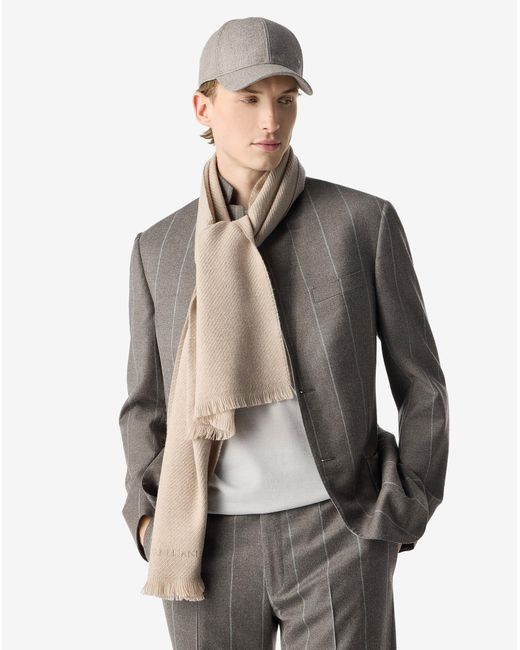 Corneliani Gray Pinstripe 130's Wool And Silk Suit for men