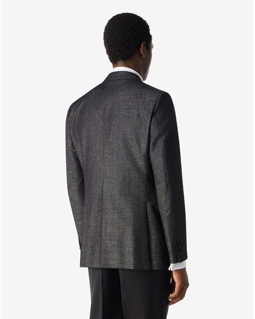 Corneliani Black Lamé Wool Tuxedo Jacket for men
