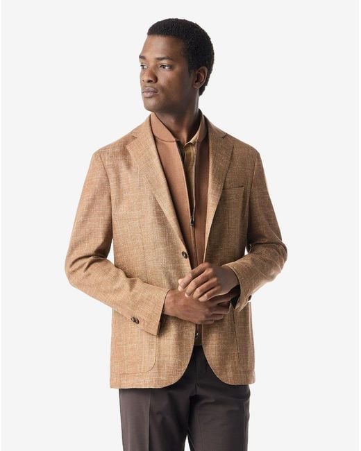 Corneliani Natural Wool, Linen And Silk Jacket With Inner Vest for men