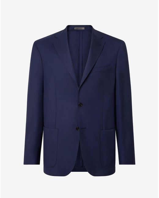 Corneliani Blue Extra Light Wool And Silk Jacket for men