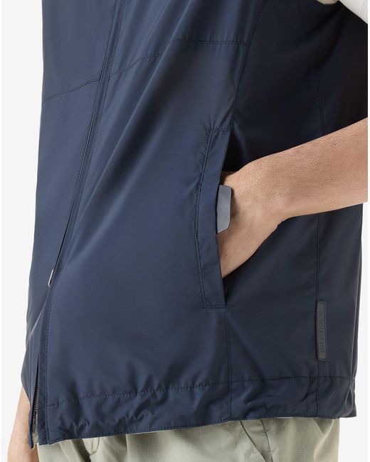 Corneliani Blue Technical Poplin Gilet for men
