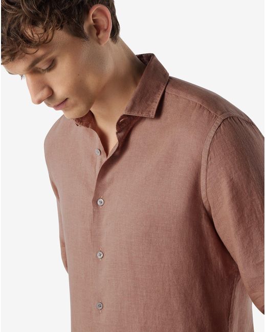 Camicia Color Ruggine di Corneliani in Brown da Uomo