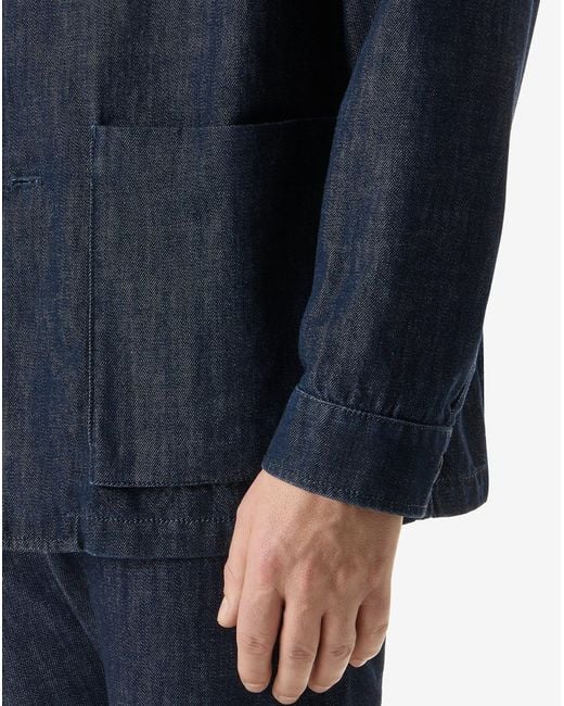 Corneliani Blue Denim Jacket for men