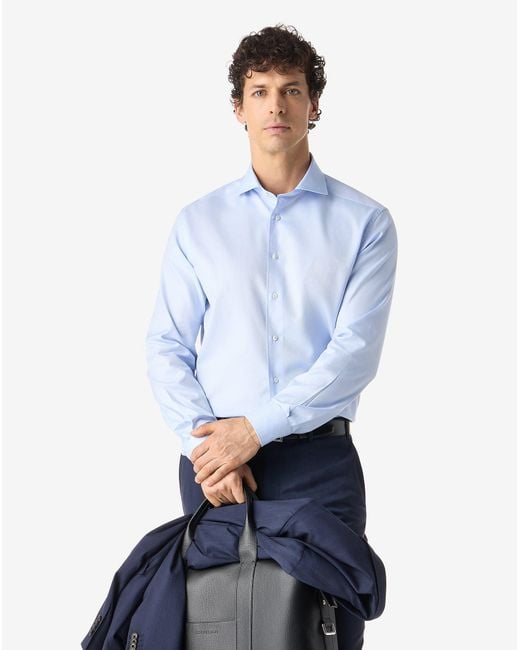 Corneliani Blue Royal Oxford Cotton Shirt for men